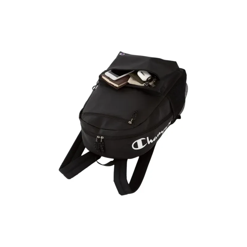 Champion Recycled Polyester Patchwork Canvas Backpack Unisex Black Purple-5