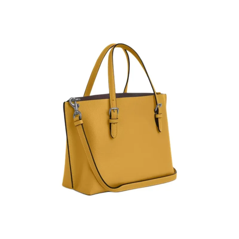 COACH Mollie Double-Sided Leather Tote Bag Shopping Bag Shoulder Bag Crossbody Bag Handbag Women's Gold-1