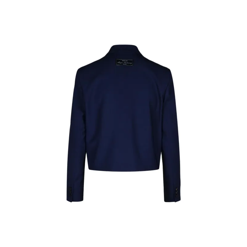 MSGM Logo Patch Cropped Boxy Jacket-1