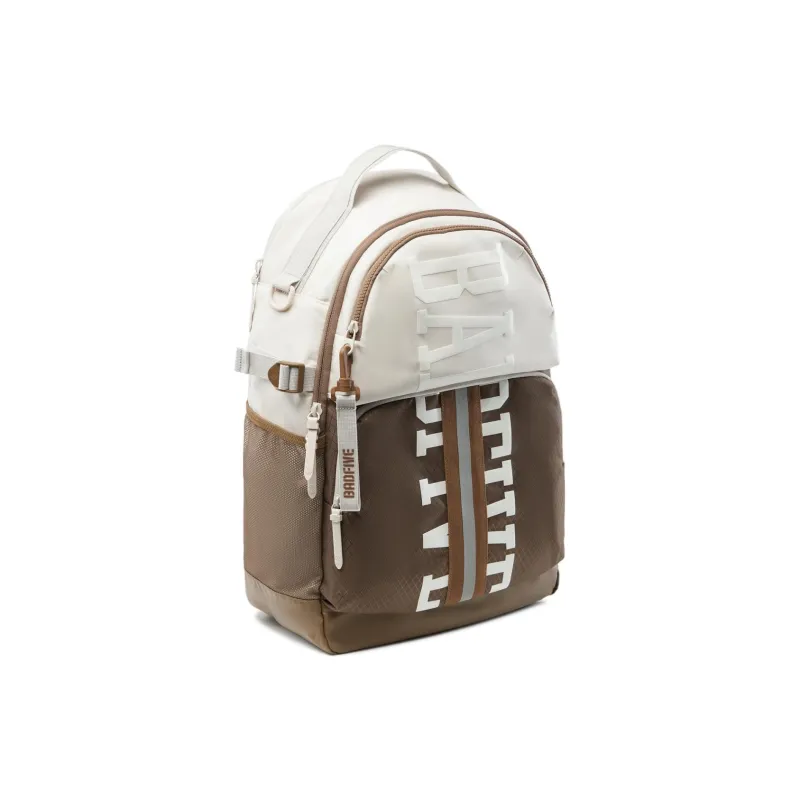 LiNing Basketball Collection Polyester Backpack Unisex Oat Gray & Brown & Millet Brown-1
