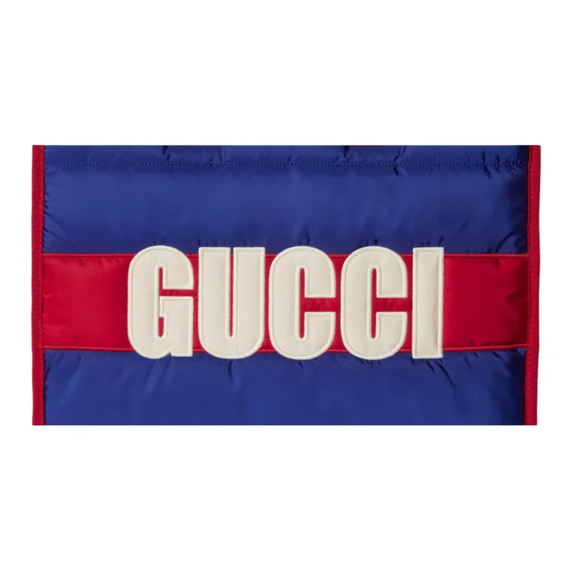 GUCCI Nylon Tote Bag Shopping Bag Handbag Kids' Blue & Red-7