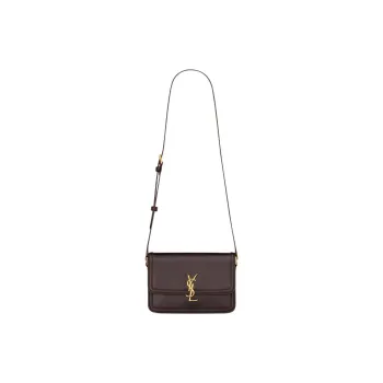 SAINT LAURENT Cow Leather Shoulder Bag, Crossbody Bag Medium Size Women's Dark Chestnut