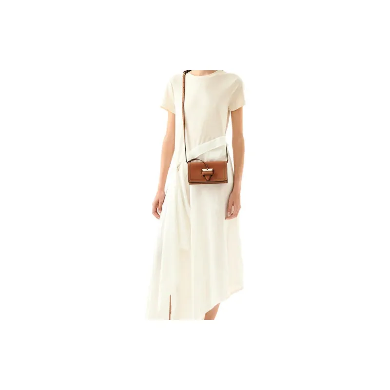 LOEWE Soft Grained Calfskin Postal Bag Handheld Shoulder Bag Crossbody Bag Mini Women's Tan-5