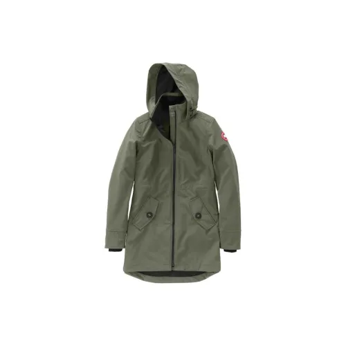 Canada Goose Trench Coats Women's Amaranth Green