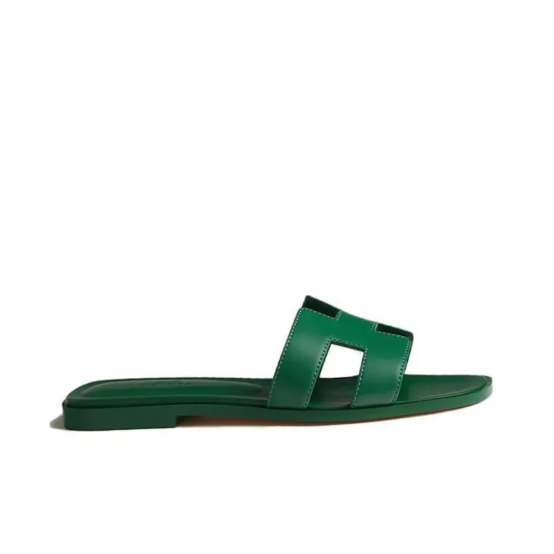 HERMES Oran Slip Resistant Slide Slippers Women's Green-1