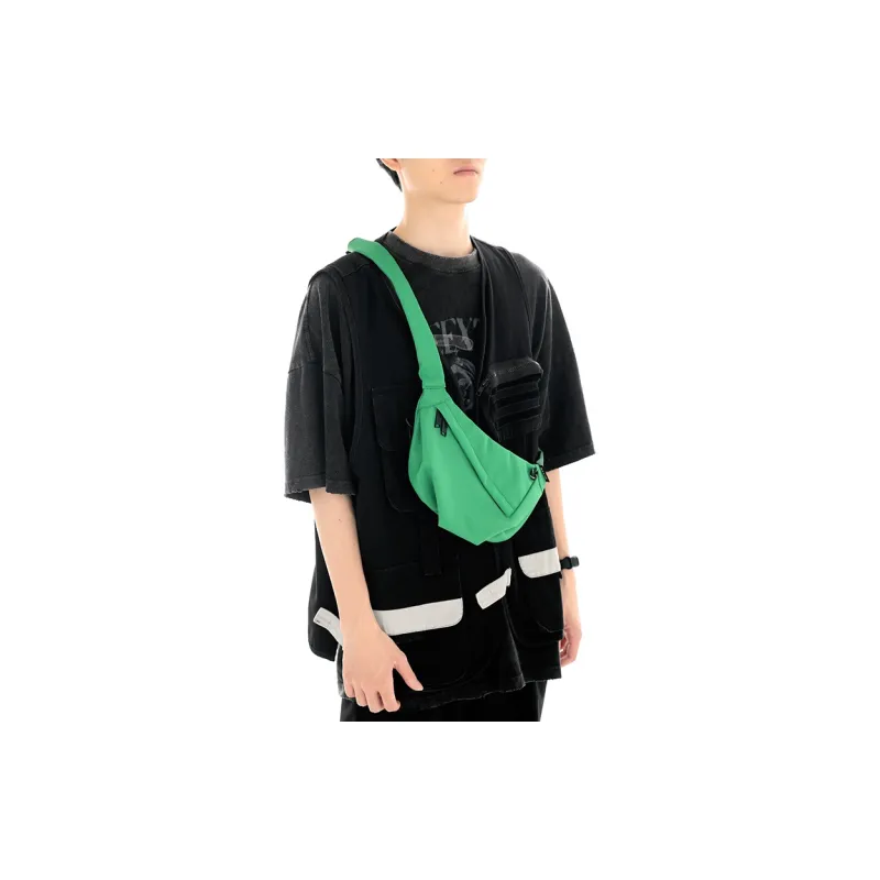 MYEDITION Shoulder Bag, Cell Phone Pouch, Crossbody Bag Nylon Polyester Black/Gray Unisex-11