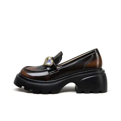 Lily Wei Loafers Women's Vintage Brown