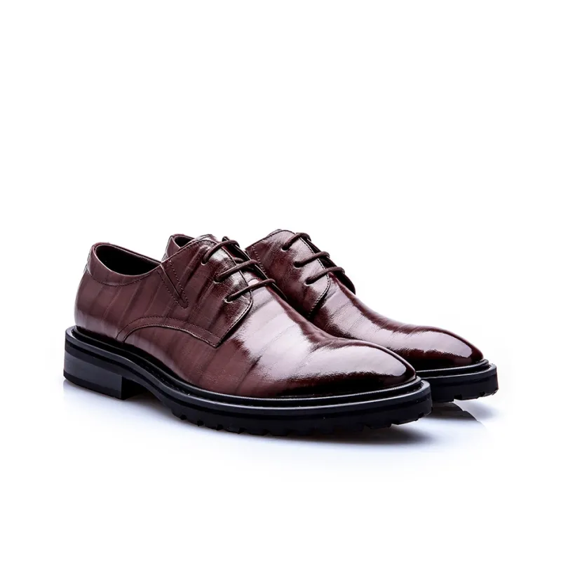 SHWEBALU Dress Shoes Men Low Top-12
