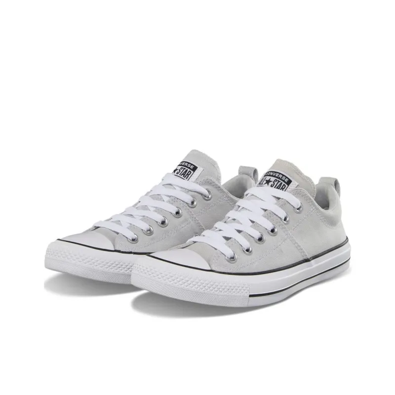 Converse Chuck Taylor All Star Anti Slip Wear Resistant Low Top Canvas Shoes Women's Gray White-2