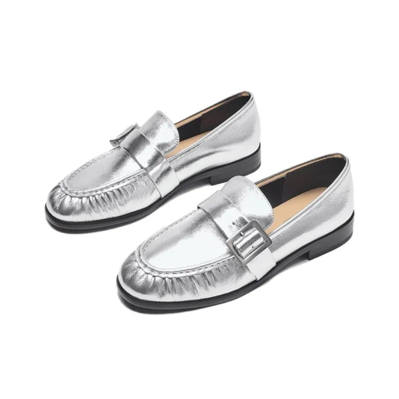 Hotwind Loafers 2.5cm Women's Silver-2