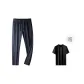 Blue-Straight-Leg, Free Comfortable Solid Color Ice Silk Short-Sleeved Shirt