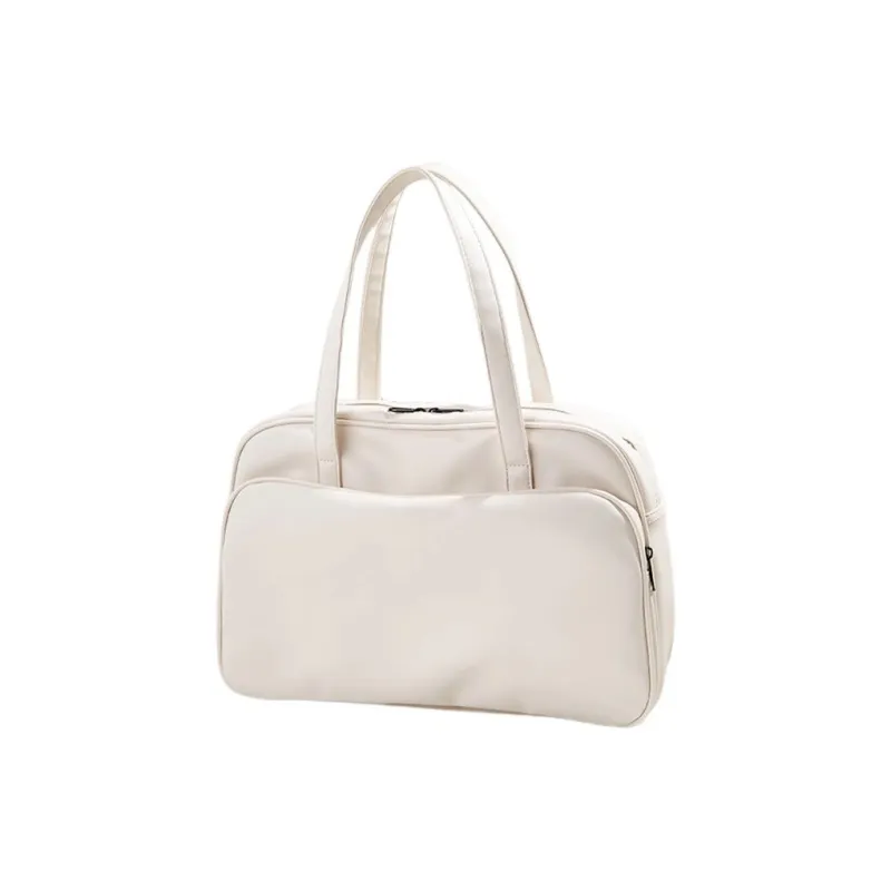 Carksky PU Shoulder Bag Women's Yellow/White/Black-9