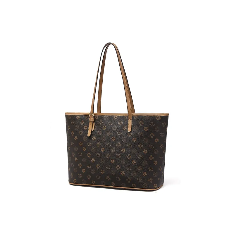 RED DRAGONFLY PVC Shoulder Bag Tote Women's Brown-3