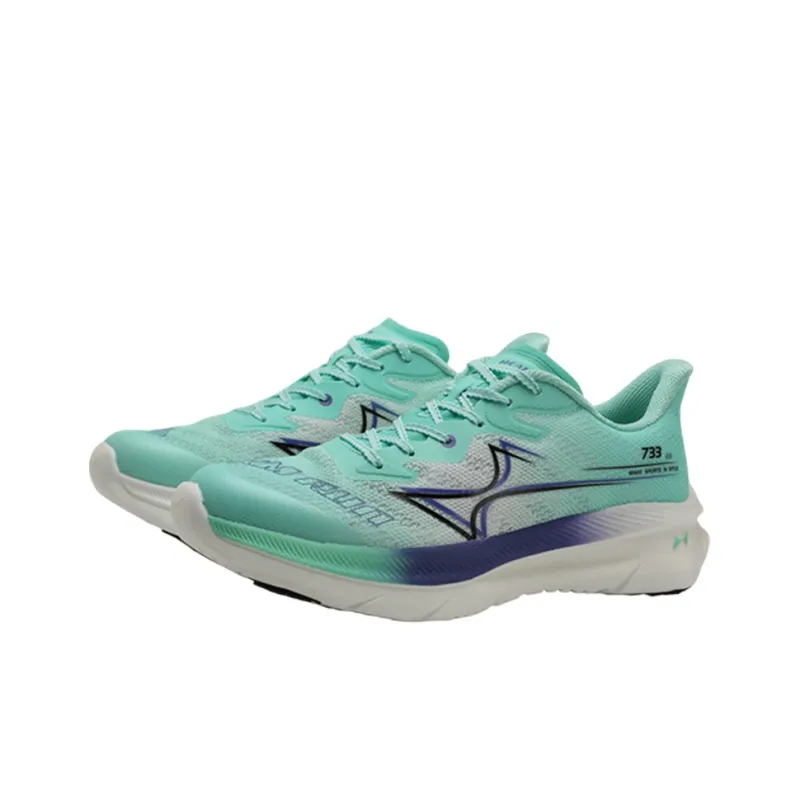 HEALTH Non slip Lightweight Low Top Marathon Running Shoes Unisex Light Green-3