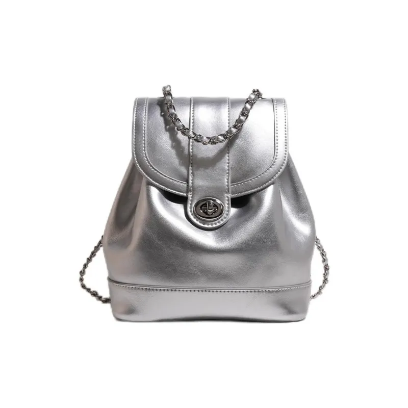 Carksky PU Backpack Women's Black/Silver/Red/Ecru/Black White-1