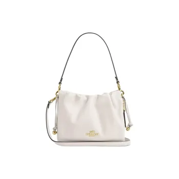 COACH Faye Cow Leather Cloud Bag Handbag Shoulder Bag Large Size Women's White