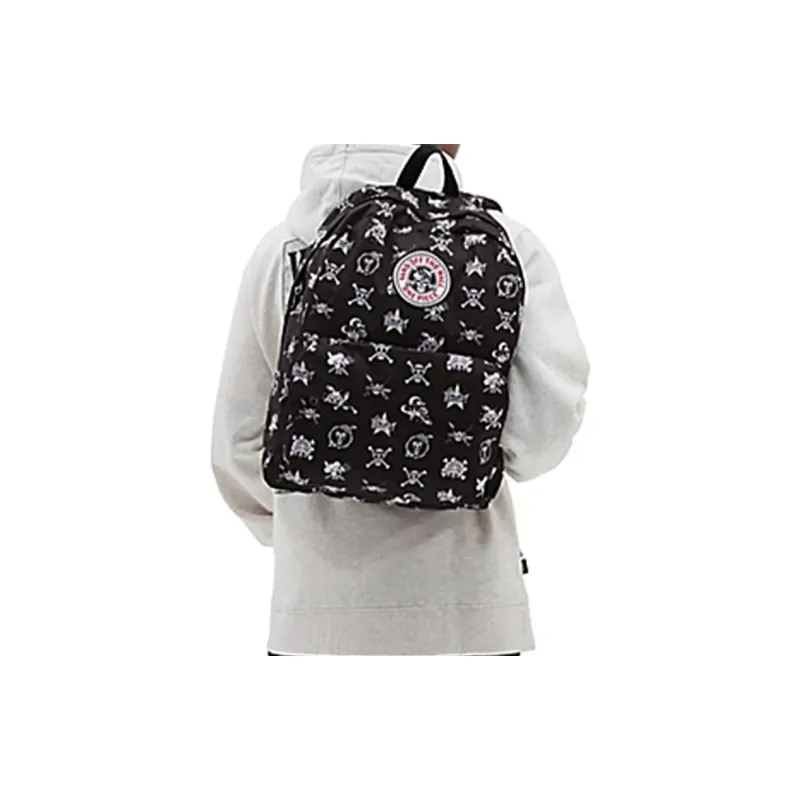 Vans One Piece Collaboration Polyester Backpack Regular Unisex Black-4