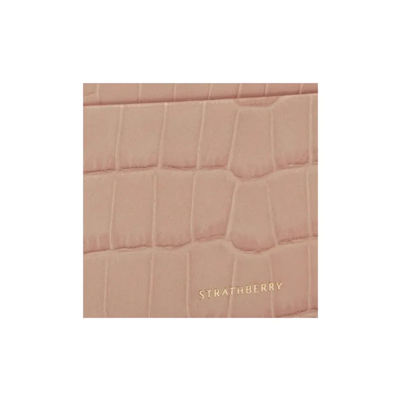 Strathberry Calfskin Card Holder Women's Pink Peony-2