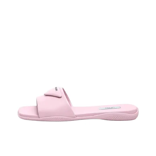 PRADA Triangle Slide Slippers Women's Pink