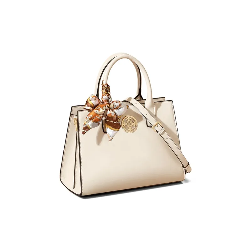 Simvay Clos Synthetic Leather Handbags Shoulder Bag Crossbody Bag Medium Size Women's Cream White-1
