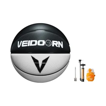 VEIDOORN PU Basketball Black White Size 7 Training Unisex