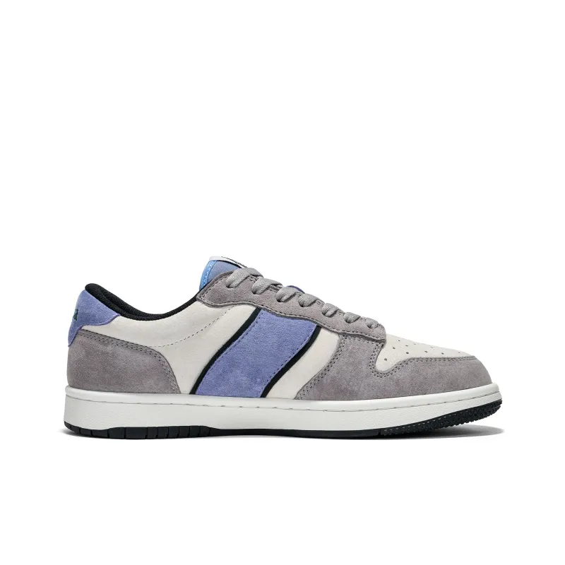 Kappa Back to Back Anti Slip Wear Resistant Low Top Skateboard Shoes Unisex Pelican Gray-1