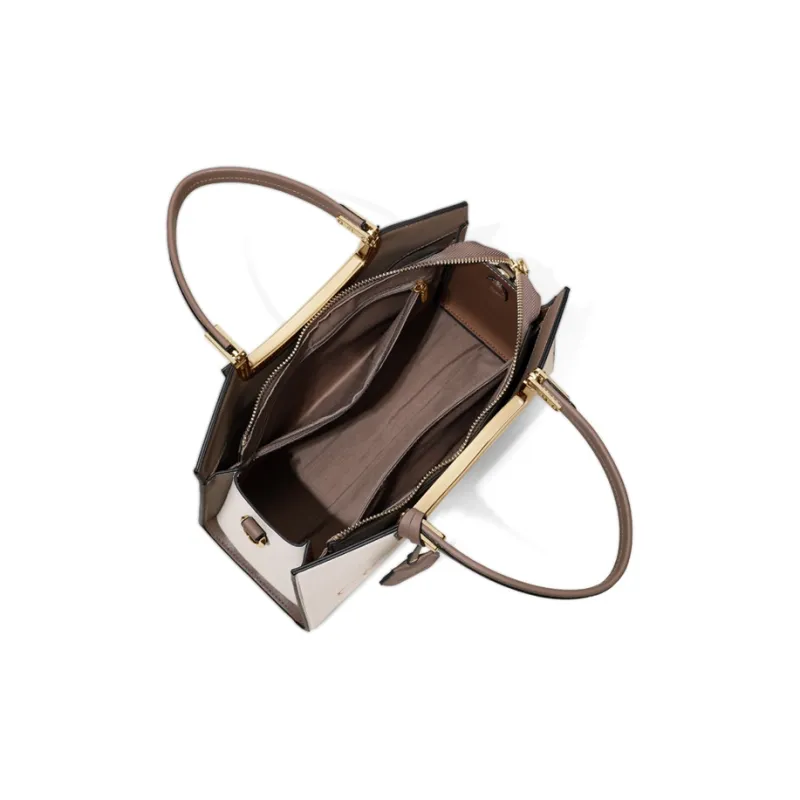 CinvaiKrose Synthetic Leather Shoulder Bag Crossbody Bag Handbag Medium Size Women's Cream White/Guizhi Red-4