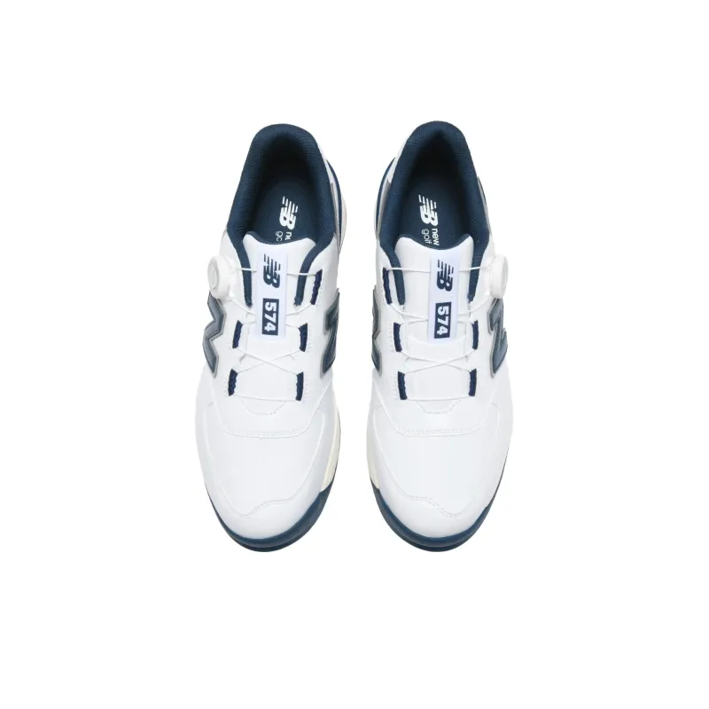 New Balance NB 574 Anti Slip Wear Resistant Low Top Golf Shoes Unisex White-3