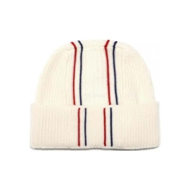 Moncler Virgin Wool Beanies Men's White-1