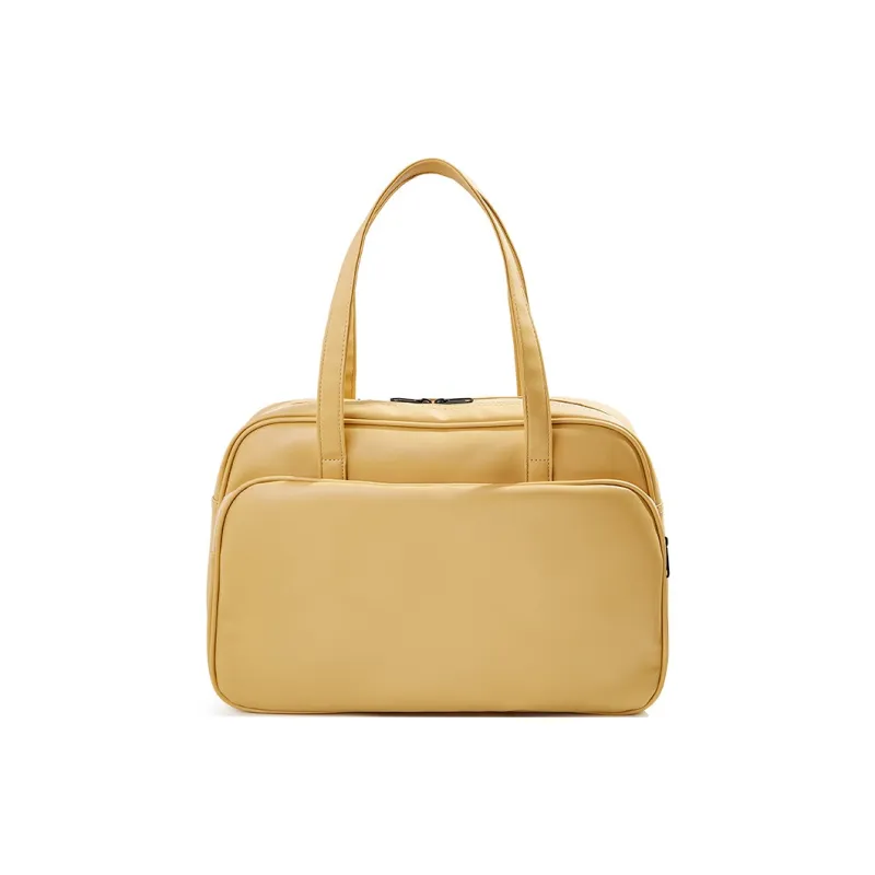 Carksky PU Shoulder Bag Women's Yellow/White/Black-0