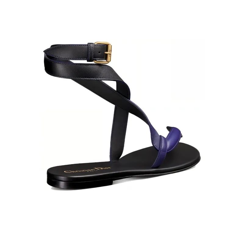 DIOR Poison-D Stylish Sandals Women's Black Blue-3