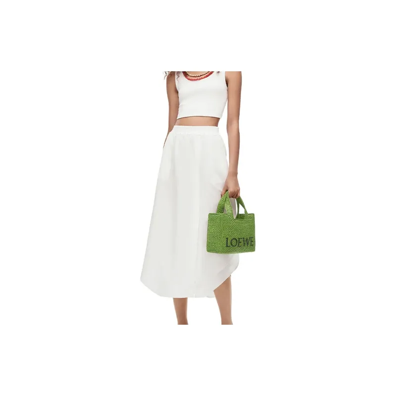 LOEWE Raffia Fiber Tote Bag, Shopping Bag, Handbag Small Size Women's Green-7