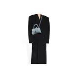 Balenciaga Hourglass Top Handle Small Bb Monogram Denim Bleached Blue