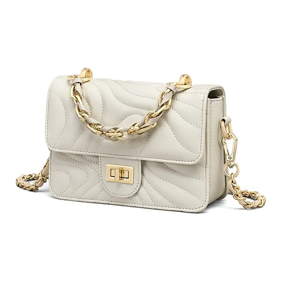 VINEY Cow Leather Shoulder Bag Crossbody Bag Regular Women's Ecru-3