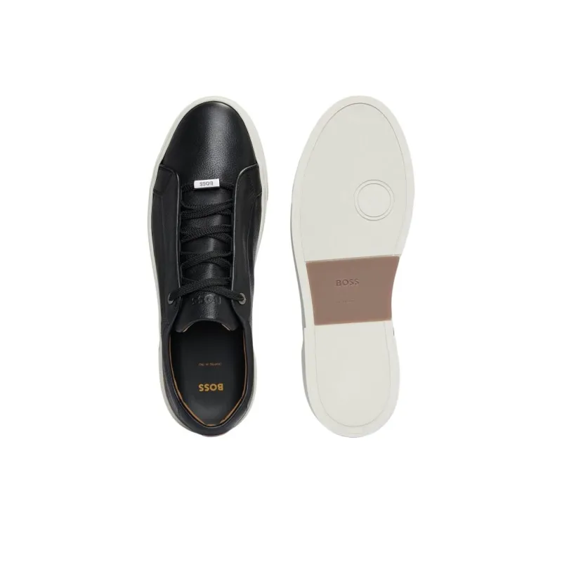 HUGO BOSS Gary Low Top Skateboard Shoes Men's Black-4