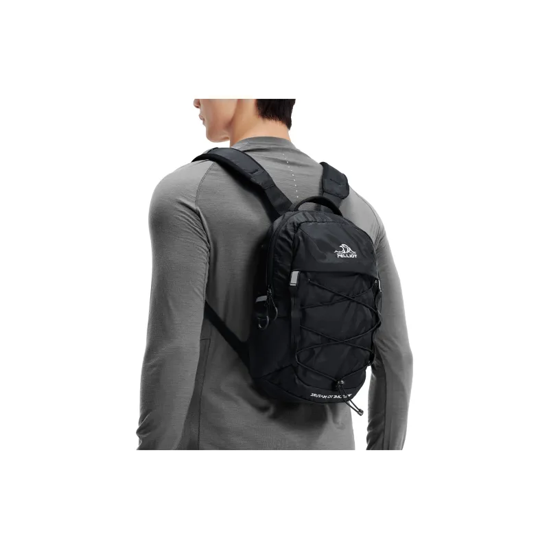 PELLIOT Oxford Backpack Regular Unisex Obsidian Black/Coconut Milk White/Cherry Blossom Pink-3