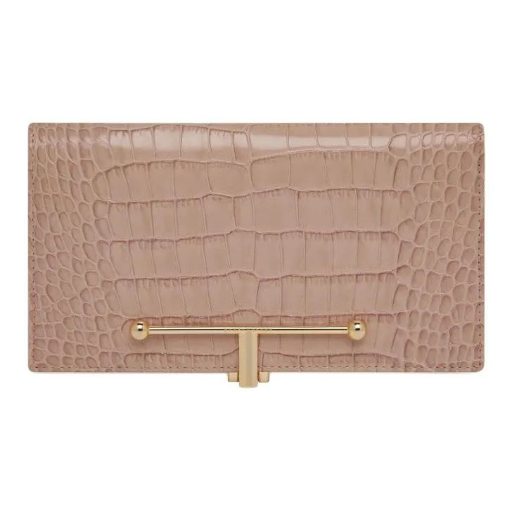 Strathberry Calfskin Wallet Large Size Women's Pink Peony-0