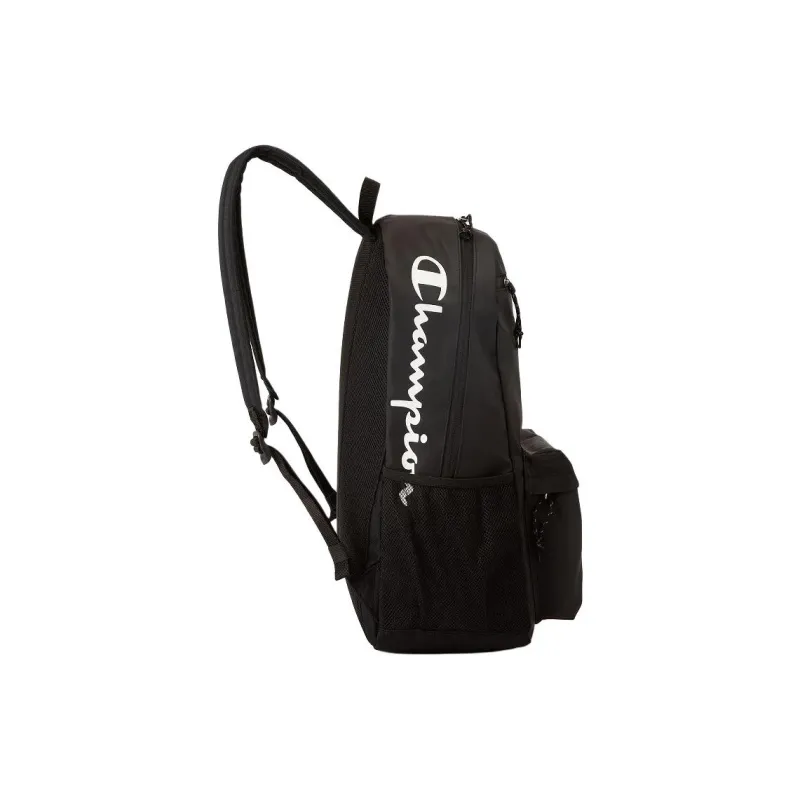 Champion Recycled Polyester Patchwork Canvas Backpack Unisex Black Purple-2