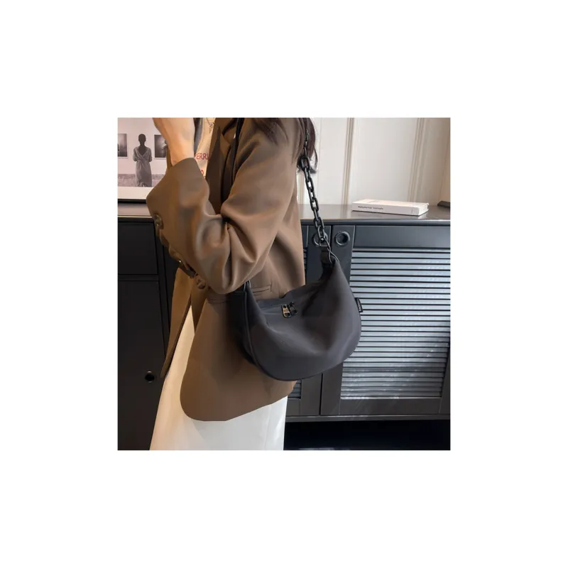 Slazenger Oxford Dumpling Bag Shoulder Bag Crossbody Bag Regular Unisex Black/White-2