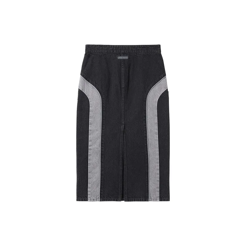 Miss Sixty Denim Long Skirts Women's Black Gray-1