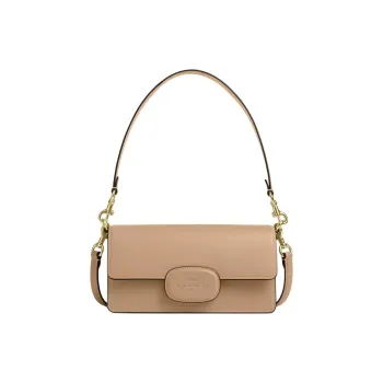 COACH Eliza Refined Calfskin Portable Crossbody Bag, Shoulder Bag Medium Size Women's Tan