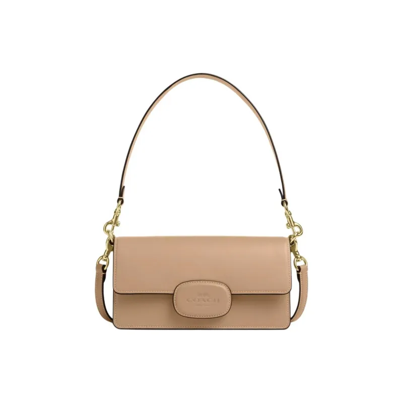 COACH Eliza Refined Calfskin Portable Crossbody Bag, Shoulder Bag Medium Size Women's Tan-0