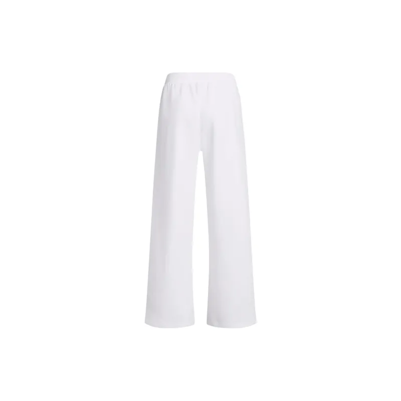 Under Armour Unstoppable Fleece Wide Leg Pants Knitted Sports Pants Women's White-1