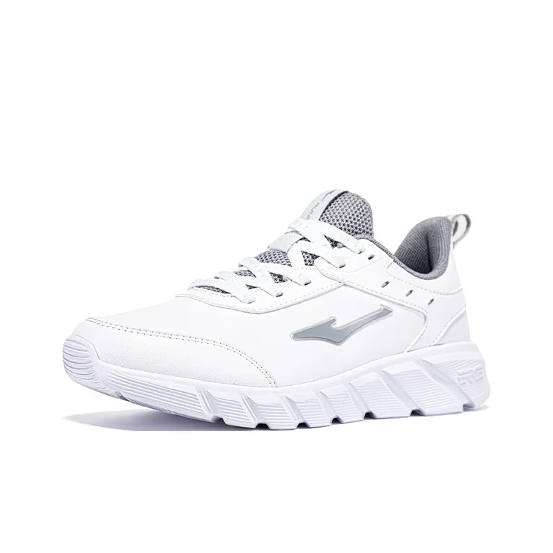 Erke Lightweight And Wear-resistant Low-Top Casual Running Shoes Women's White Gray-1