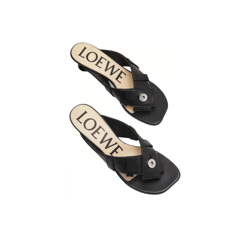 LOEWE Toy Flip Flops 4.5cm Women's Black-3