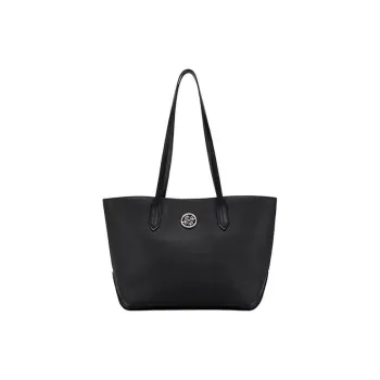 Hush Puppies Cow Leather Tote Shoulder Bag Handbag Commuter Bag Women's Black/Brown/Light Gray/Ecru
