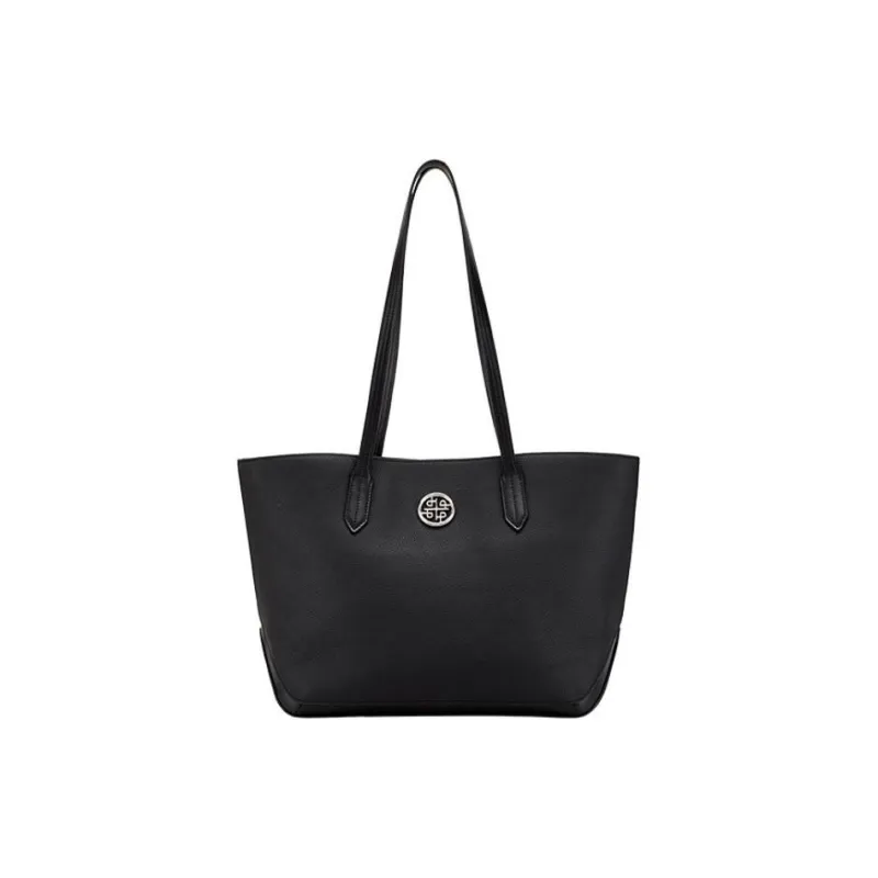 Hush Puppies Cow Leather Tote Shoulder Bag Handbag Commuter Bag Women's Black/Brown/Light Gray/Ecru-0