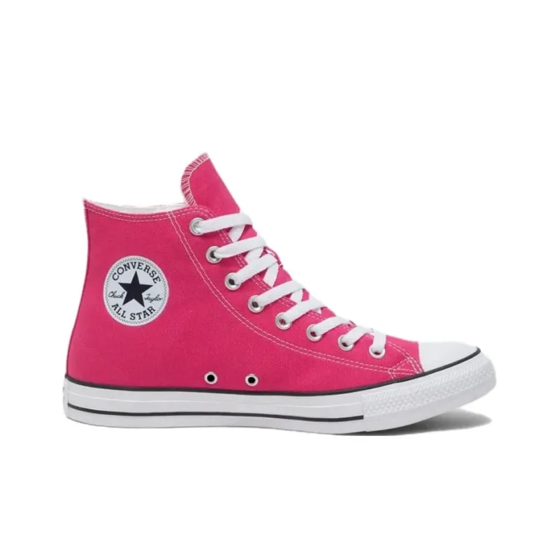 Converse All Star Anti Slip Wear Resistant High Top Canvas Shoes Unisex Pink-1