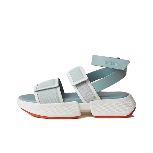 HERMES Geek Beach Sandals Women's Green/White