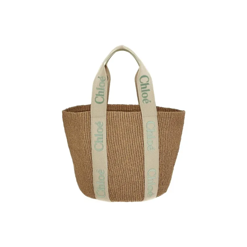 Chloe Paper One Shoulder Handbag Women's Beige-2